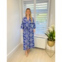 Aztec Shirt Dress - Royal