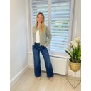 Stretch Denim Jacket - Khaki