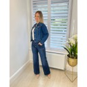 Stretch Denim Jacket - Mid Denim Blue - Alternative 1