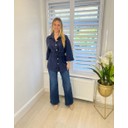 Denim Tie Waist Shirt - Dark Denim