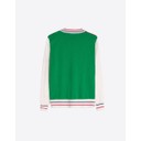 Embroidered Pocket Cardigan - Red, Navy & White - Alternative 2