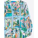 Tropical Scenes Print Dress - Turquoise Mix - Alternative 1
