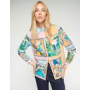 Tropical Scenes Print Shirt - Pastel Multi