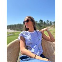 Golf Knot Front TShirt - Blue Stripe