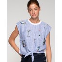 Golf Knot Front TShirt - Blue Stripe - Alternative 1