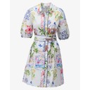 Sicily Short Shirt Dress - White Mix - Alternative 1