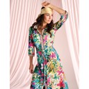 Tropical Jungle Print Shirt Dress - Multicoloured - Alternative 1