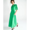 Floral Embroidered Shirt Dress - Island Green