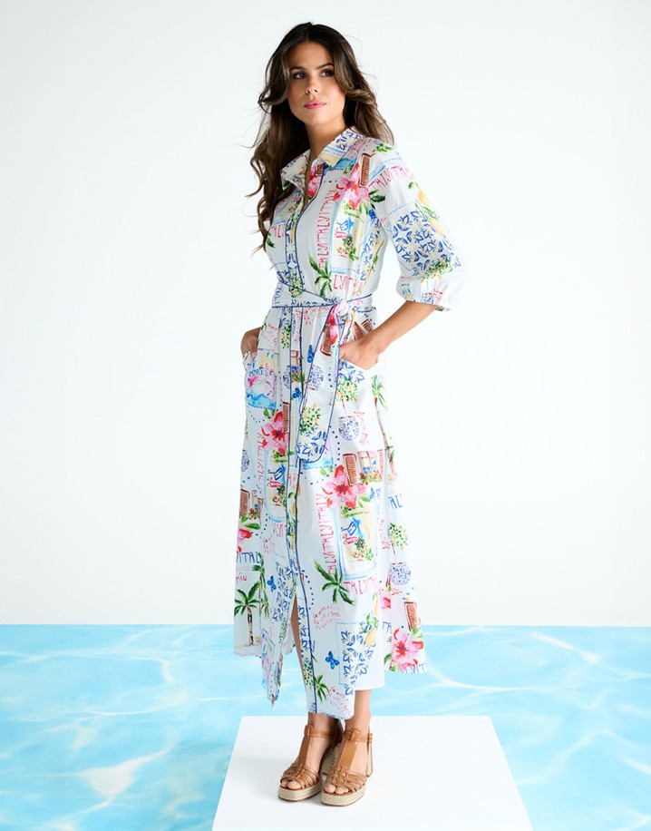 white christmas dresses K Design A324 Green Print Dress main image 1