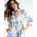 Sicily Maxi Shirt Dress - White Mix - Alternative 1
