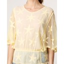 Starfish Butterfly Lace Blouse  - Lemon - Alternative 1