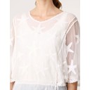 Starfish Butterfly Lace Blouse  - White - Alternative 1