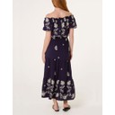 Embroidered Bardot Two-Piece Set - Navy - Alternative 2