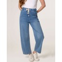 Seam Detail Barrel Leg Jeans - Light Denim  - Alternative 1