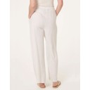 Linen-Blend Pinstripe Trousers  - White - Alternative 1
