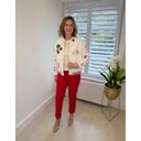 Bella 09 (7/8) No Cuff Ankle Grazers - Lipstick Red