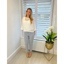 Marie 09 (7/8) Trousers - Light Grey