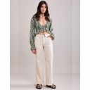 Milan Wide Leg Jeans - Ecru - Alternative 2