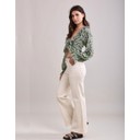 Milan Wide Leg Jeans - Ecru - Alternative 1