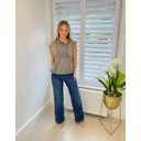 Double Zip Sleeveless Top - Mushroom