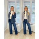 Freya Reversible Quilted Jacket - Navy Mix