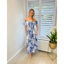 Bianca Bardot Maxi Dress - Denim