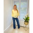 Starfish Butterfly Lace Blouse  - Lemon