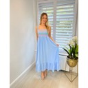 Sofia Midi Dress - Pale Blue 