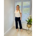 Efi 09 (7/8) Wide Leg Ankle Grazer - Navy