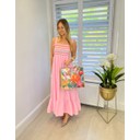 Multi-Tropical Print Bag and Scarf Set - Multicoloured