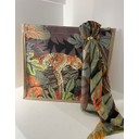 Khaki Mix Print Bag and Scarf Set - Khaki Mix - Alternative 1
