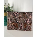 Animal Print Large Wallet - Pink Mix