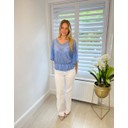 Butterfly Lace Top - Denim