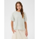 Raja Blouse - Ice Vallarta Flower Stripes
