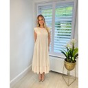 Dahlia Frill Midi Dress - Stone