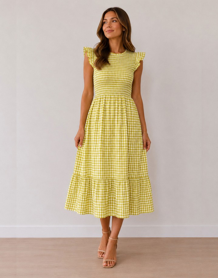 light brown dress socks Gingham Polo Dress