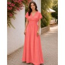 Rachel Maxi Dress - Coral