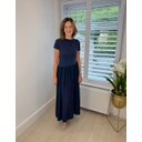 Allie Asymmetric Drop Waist Maxi Dress - Navy