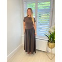 Allie Asymmetric Drop Waist Maxi Dress - Chocolate - Alternative 2