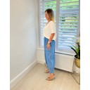 Denim Look Barrel Trousers - Light Denim Blue - Alternative 1