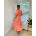 Grace Gingham Maxi Dress - Coral - Alternative 1