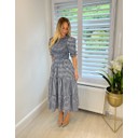 Grace Gingham Maxi Dress - Navy