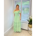 Ava Broderie Anglais Maxi Dress - Mint - Alternative 1