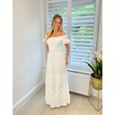 Ava Broderie Anglais Maxi Dress - White - Alternative 2