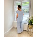 Gemma Gingham Top & Trousers Co-Ord - Denim Blue - Alternative 1
