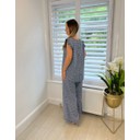 Gemma Gingham Top & Trousers Co-Ord - Navy - Alternative 1