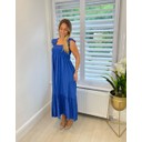 Freya Frill Midi Dress - Royal