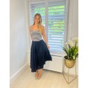 Carla Crochet Dress - Navy