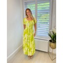 Bianca Bardot Maxi Dress - Lime