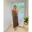 Tia Tie Side Dress - Chocolate